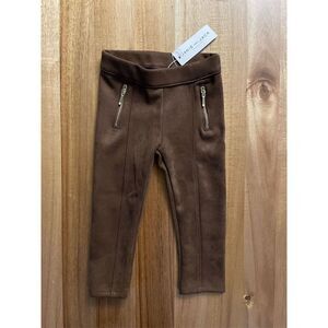Janie and Jack Kids Brown Ultra Suede Pants Leggings Size 18-24m